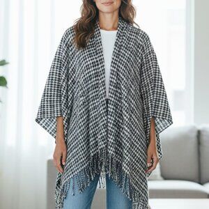 Worthington Houndstooth Knit Wrap